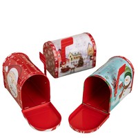 Bloom Ecológico Navidad Hojalata Buzón Regalo y Cajas de dulces Adornos Decoraciones festivas