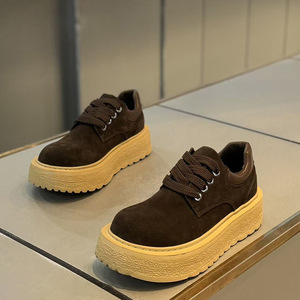 Zapatillas Casuales de Trabajo de Ante para Hombre, Estilo Retro, con Punta Redonda y Suela Gruesa, Novedad Otoño 2026 - Product Image 1