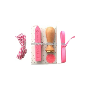 Винтажный мини-штамп JinYuan для печати воском с логотипом под заказ + 1 шт. воска с деревянной ручкой - Product Image 1