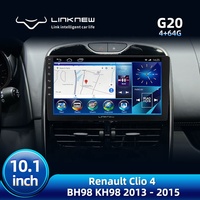 LINKNEW G20 pour Renault Clio 4 BH98/KH98 2013/2015 4+64G Android 10 GPS DSP Caméra de recul Double Din Autoradio pour lecteur