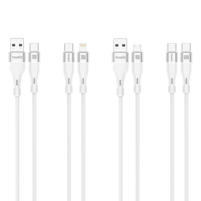 YooKiE 2025 CB63N Fast-Charging Data Cable 60W Braided Made of Pure Copper Aluminum Alloy for Android USB Devices Packaged Box
