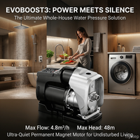 Pompa Booster VFD Cerdas EVOBOOSTER 370W dengan Aksesoris Lengkap, Pompa Air Self Priming Tekanan Konstan untuk Ekspor