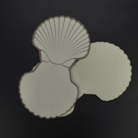 Cartes personnalisées découpées en forme de coquille, imprimées en couleur, gaufrées et pliables ; Idéales pour les affaires, les mariages et les invitations.