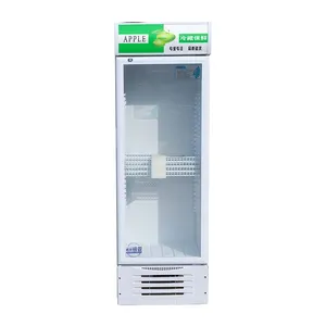 飲料ディスプレイ直立チラードア冷蔵庫商用ガラスディスプレイクーラーステンレス鋼シングル/ダブル/3ドア