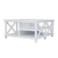 Vente en gros d'usine chinoise mobilier de salon pour client table basse carrée moderne