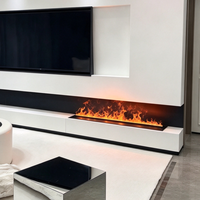 Cheminée électrique à vapeur d'eau 3D TONYA, insert de cheminée électrique, flamme LED RGBW, télécommande pour la décoration de la maison et des hôtels