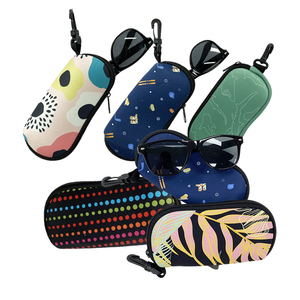 Custodia Morbida in Neoprene per Occhiali con Cerniera, Portatile, con Gancio, da Viaggio, Scatola Unica in EVA per Occhiali da Sole - Product Image 1