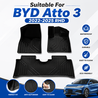 Tapis de sol de voiture 3D TPE sur mesure, ensemble complet, imperméables, anti-poussière, pour BYD ATTO 3 2022-2025 RHD
