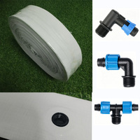Tuyau d'irrigation plat en PE pré-perforé avec trous perforés, bande goutte-à-goutte pour systèmes d'agriculture économes en eau, diamètre 63-110 mm