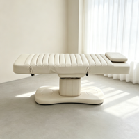 Lit de massage électrique à 3 moteurs réglable, fauteuil de soin esthétique pour spa, chaise de traitement facial, lit cosmétique inclinable et rotatif