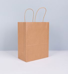 Sacs en papier flexographiques personnalisés par l'usine, sacs en papier avec logo, sacs à main pour le shopping - Product Image 2