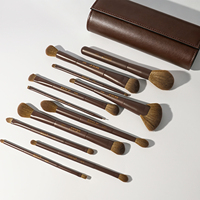 Ensemble de pinceaux de maquillage 11 pièces, poils synthétiques de qualité supérieure, pinceau cosmétique pour le visage, le fond de teint, le blush, le correcteur, les ombres à paupières, les sourcils, le surligneur
