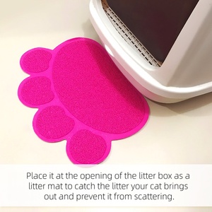 Tapis de porte en PVC pour animaux de compagnie, forme de patte, différentes couleurs, tapis de litière pour <span class=keywords><strong>chat</strong></span> en plastique, <span class=keywords><strong>prix</strong></span> d'usine, fabriqué en Chine - Product Image 4