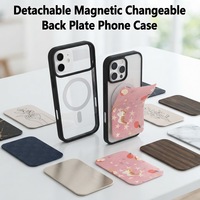 Coque de téléphone personnalisée avec plaque arrière magnétique interchangeable, cadre en TPU souple, protection pour iPhone 16 17 17e 18 Pro Max