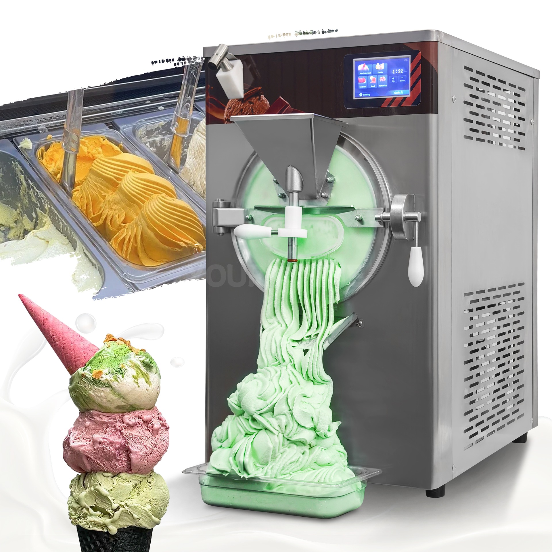 New Condition Automatic Hard Ice Cream Production Line Sorbet Processing Machine Hard Ice Cream Forming Equipment