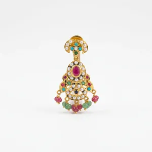 ชุดสร้อยคอไข่มุกคุณภาพสูงแบบอินเดีย Kundan ยี่ห้อ Bhargavi ขายส่ง สไตล์ Jadau สำหรับเจ้าสาวงานแต่งงาน เครื่องประดับเลียนแบบแบบดั้งเดิม - Product Image 3