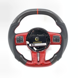Volant personnalisé en fibre de carbone véritable CCExcellent pour Dodge Charger Challenger <span class=keywords><strong>SRT8</strong></span> <span class=keywords><strong>Jeep</strong></span> Grand Cherokee Chrysler 2012-2014 - Product Image 1