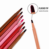 Stylo teinté à lèvres floqué transfrontalier, rouge à lèvres liquide mat, sans logo, résistant au transfert, longue tenue, vente en gros