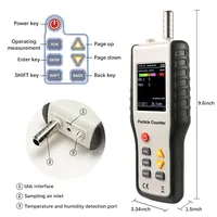 Nouveau Compteur de Particules en Suspension PM2.5 et PM10 HT-9600 pour Intérieur et Extérieur, Mesure de la Qualité de l'Air PM0.3, 2.5, 10, Modèle HTI 2024