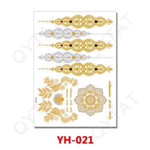 Tatouage temporaire imperméable, faux <span class=keywords><strong>Flash</strong></span> métallique sur feuille d'argent et or, 1 pièce - Product Image 5