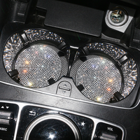 Bling Car Coaster Cup Rutsch feste Matte Silikon Wasser Cup Holder Mat Bling Auto Interieur Zubehör PVC Round Cup Mats