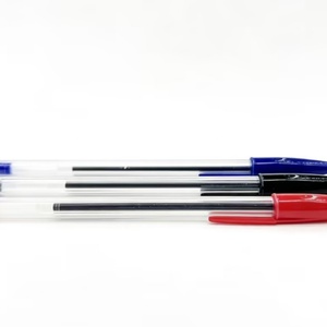 Simple Design Cheap Low Price Promotional Plastic 1.0mm Three Colors Ball <b>Pens</b> for Student Exam - Product Image 6