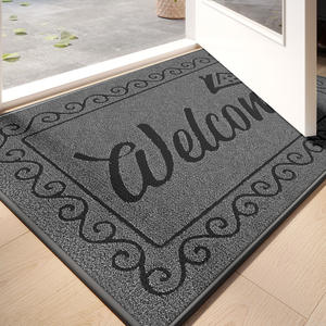 Tapete de Entrada Rectangular Sally con Suela de Caucho y Fibra de Poliéster Resistente a las Manchas para Exteriores - Product Image 1