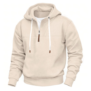<span class=keywords><strong>Felpa</strong></span> da <span class=keywords><strong>Uomo</strong></span> con <span class=keywords><strong>Mezza</strong></span> <span class=keywords><strong>Zip</strong></span> e Cappuccio, Maniche Lunghe, Vestibilità Ampia, per Primavera e Autunno - Product Image 6