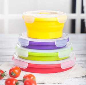 Loncheras Bento de Silicona, Gran Capacidad, Portátiles, Aptas para Microondas, Plegables, Contenedor de Almacenamiento de Alimentos para Camping, ¡Gran Venta! - Product Image 3