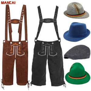 Disfraces <span class=keywords><strong>de</strong></span> Oktoberfest <span class=keywords><strong>de</strong></span> Alemania para Halloween, Traje Tradicional Bávaro para Hombre Adulto, Pantalones Cortos <span class=keywords><strong>de</strong></span> Cerveza, Camisa, Sombrero, Tirantes, Conjunto - Product Image 2