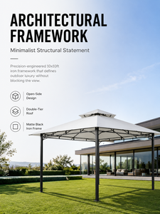 Gazebo en acier robuste <span class=keywords><strong>de</strong></span> 40x40 mm avec toit double, couleur RAL personnalisée, pour villa, <span class=keywords><strong>jardin</strong></span>, complexe hôtelier, <span class=keywords><strong>terrasse</strong></span> commerciale, pavillon, <span class=keywords><strong>abri</strong></span> - Product Image 5