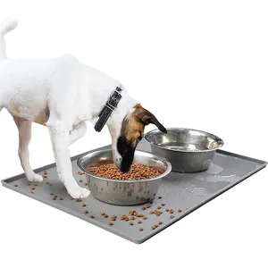 High Quality Customized Dog Cat Placemat Mat Silicone Waterproof Dog Cat Pet Food Mat Pet Feeding Mat For Food And Water