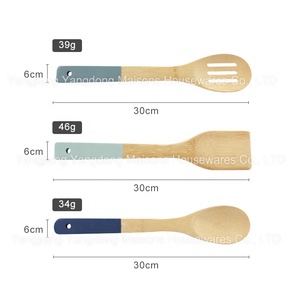 Maisons-utensilios de cocina con soporte, espátula de bambú, juego de cuchara, 9 Uds. - Product Image 3