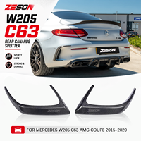 ZESON Aileron arrière en fibre de carbone véritable pour Mercedes Benz Classe C W205 C63 AMG Coupé 2015-2018
