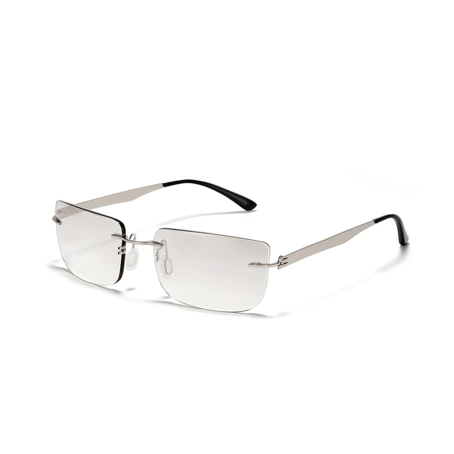 2022 Men Luxury Rimless Sunglasses Rectangle Glasses in Silver Gold Color