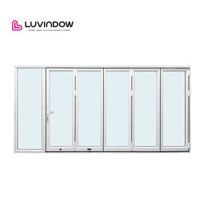 En stock, <span class=keywords><strong>porte</strong></span> <span class=keywords><strong>pliante</strong></span> en verre et aluminium à <span class=keywords><strong>grande</strong></span> ouverture, <span class=keywords><strong>porte</strong></span> <span class=keywords><strong>pliante</strong></span> en verre pour villas de luxe, patio et cour - Product Image 2