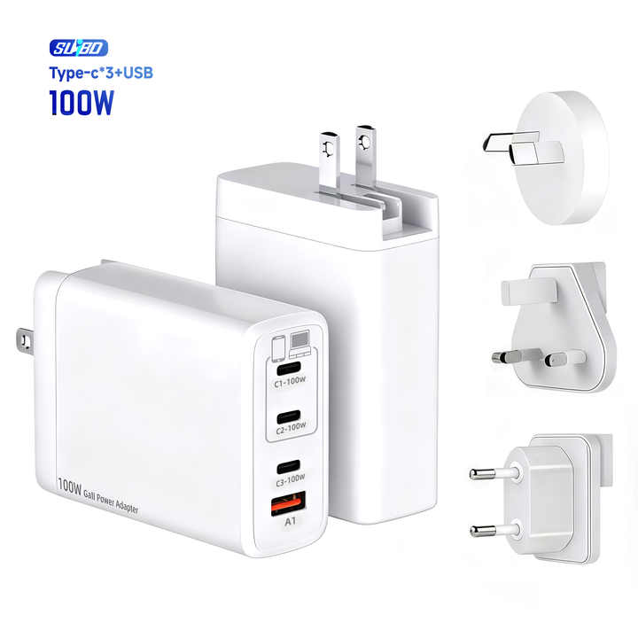 100W USB-C PD Fast Charger Cable Set for Mac Surface GoPro Lenovo US EU ...