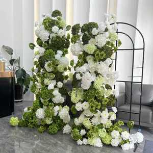 Columna de Flores Artificiales Blancas y Verdes de Estilo Romántico y Fresco, Perfecta para Decoraciones de Bodas y Fiestas al Aire Libre - Product Image 2