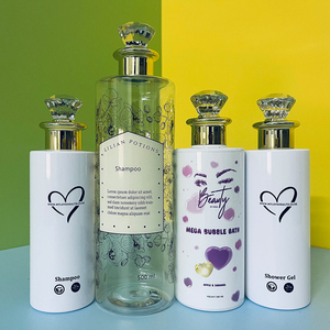 Botella Redonda de PET de Alta Gama para Tónico de 100ml 150ml 200ml 250ml 300ml 400ml 500ml con Tapa de Diamante para Loción Cosmética - Product Image 6