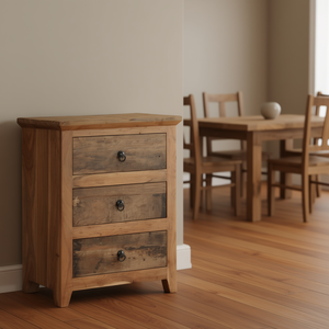 Solid Reclaimed Acacia Wood <b>Sideboard</b> Natural Tones <b>Rustic</b> Design Dining Room Furniture - Product Image 2