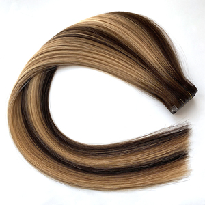 Extensiones de Cabello Humano Virgen 100% de Fábrica al por Mayor, Doble Trama, con Cinta Adhesiva, Color Piano Liso - Product Image 6