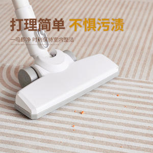 Alfombra Moderna Rectangular para Jardín Yiqin, Alfombra a Rayas de Color Sólido Resistente a las Manchas para Sala de Estar y Dormitorio, Lavable con Agua y Limpiable con un Paño - Product Image 2