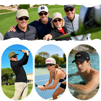 Casquettes de golf vintage structurées perforées imperméables à 6 panneaux en gros avec logo personnalisé