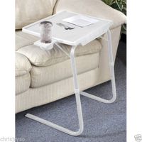 Table d'étude et de café pliable en plastique TANKEE TK-614 avec hauteur réglable, pliable, portable, durable et multi-usage