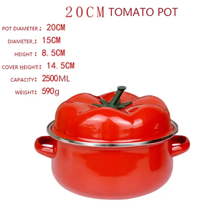 Phong Cách Cổ Điển Kim Loại Tráng Men Chảo Hộ Gia Đình Nhà Bếp Đồ Nấu Nướng Cho Nấu Ăn Mì Hầm Súp Đun Nước Nồi - Product Image 6