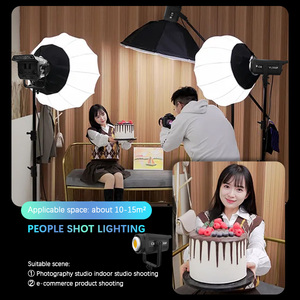 Kit de iluminación de estudio COB de <span class=keywords><strong>Youtube</strong></span> de 300W para equipo de interior, juego de fotografía para videografía con trípode y caja blanda - Product Image 6