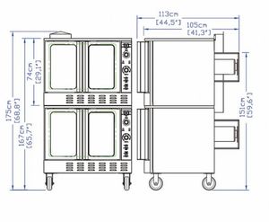 فرن خبز تجاري كهربائي مع تحكم رقمي وحماية من الحرارة الزائدة، فرن فاخر للبيتزا والمخبوزات - Product Image 3