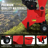 Broyeur de Branches et de Feuilles à Moteur Essence 13HP avec Pompe à Roulement, Déchiqueteuse de Bois pour Jardin et Foresterie