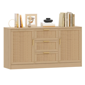 <span class=keywords><strong>Commode</strong></span> <span class=keywords><strong>en</strong></span> <span class=keywords><strong>bois</strong></span> <span class=keywords><strong>Commode</strong></span> <span class=keywords><strong>en</strong></span> rotin <span class=keywords><strong>Commode</strong></span> moderne multifonction avec <span class=keywords><strong>3</strong></span> <span class=keywords><strong>tiroirs</strong></span> 2 portes pour chambre à coucher - Product Image 2