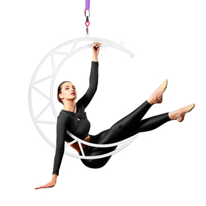 <span class=keywords><strong>Cerceau</strong></span> de yoga aérien Lyra de 83 cm Yiwu Prior Fitness pour acrobaties et spectacles de <span class=keywords><strong>cirque</strong></span> (<span class=keywords><strong>Cerceau</strong></span> de lune) - Product Image 5
